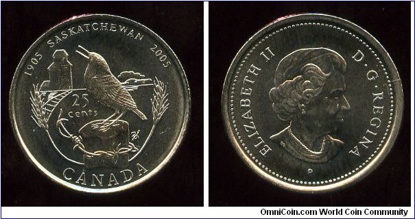 2005 
25 cents
Saskatchewan Centennial
QEII