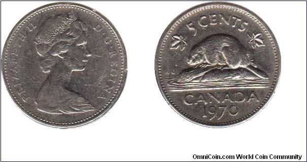 1970 5 cents