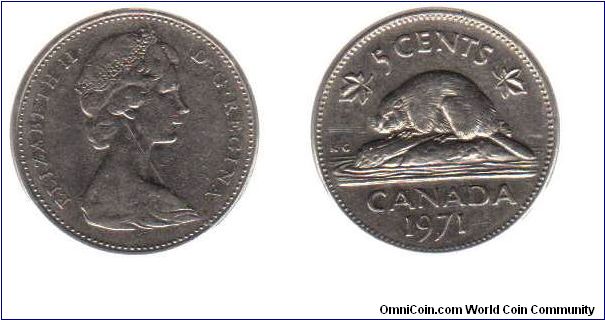 1971 5 cents