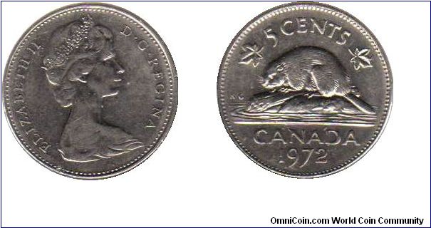 1972 5 cents