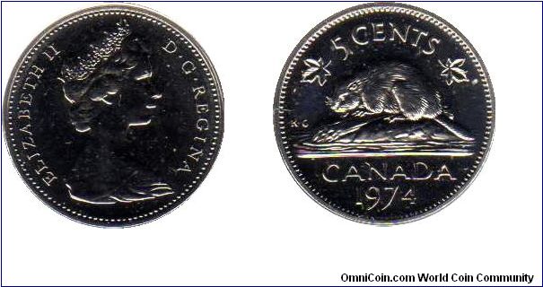 1974 5 cents
