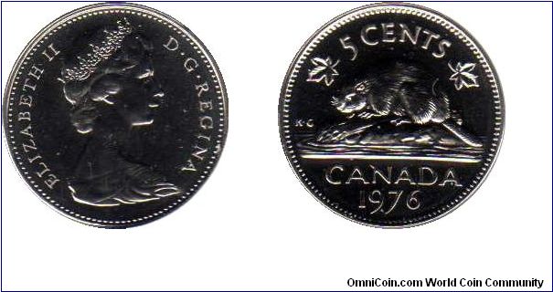 1976 5 cents