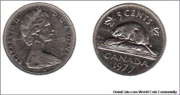 1977 5 cents - Low 7