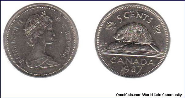 1987 5 cents