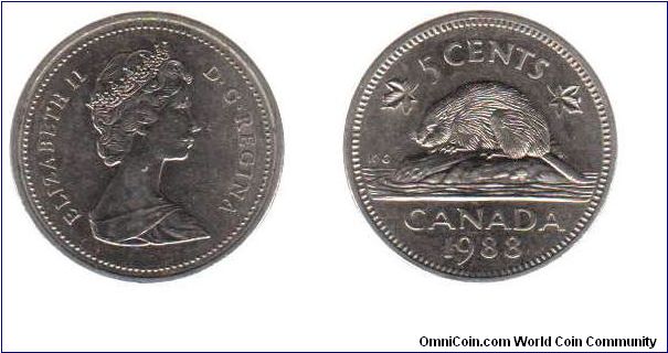 1988 5 cents