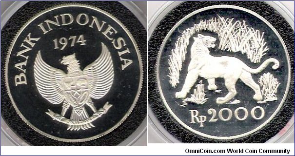 2000 Rupiah
Silver, Javan Tiger