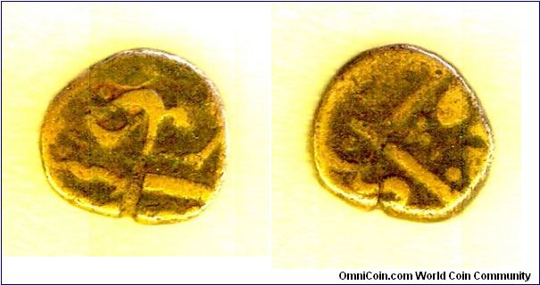 This is the copper coin of Ala-ud-din Khilji the Sultan of Daulatabad (Devgiri), Maharashtra, India
