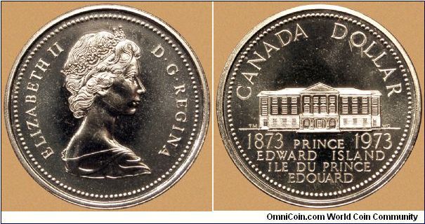 Canada, 1 dollar, 1973 Prince Edward Island, nickel dollar