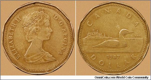 Canada, 1 dollar, 1987 (1987-1989) Regulation Coin Loonie