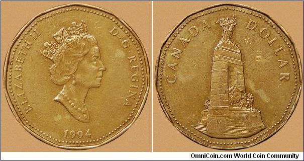 Canada, 1 dollar, 1994  Rememberance