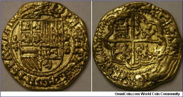 Spanish Doubloon (8 escudos), 32 mm (approximate date, reproduction)