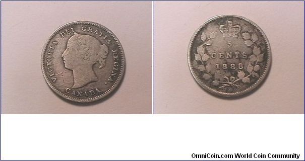 VICTORIA DEI GRATIA REGINA
5 CENTS. 0.925 silver.