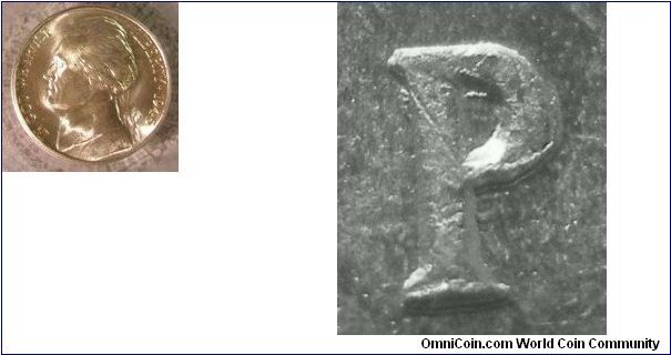 1945P Silver Jefferson Nickel , PCGS ms65,
Unattributed RPM#20 P/P/P/P,
Purchased 11/17/07 Baltimore, Maryland Coin Show