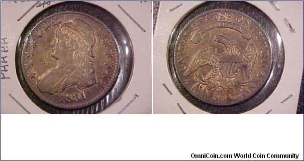 Nicely toned 1831 in XF.