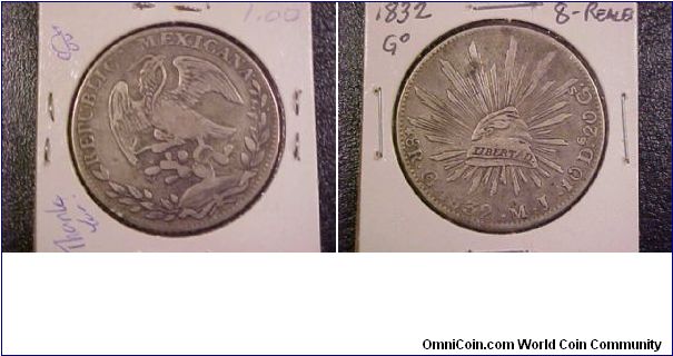 1832 Go 8-reales, don't know much on these, other than I like them, so feel free to comment!
