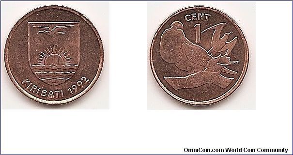 1 Cent
KM#1a
2.6000 g., Bronze-Plated Steel, 17.5 mm. Obv: National arms
Rev: Frigate bird on branch