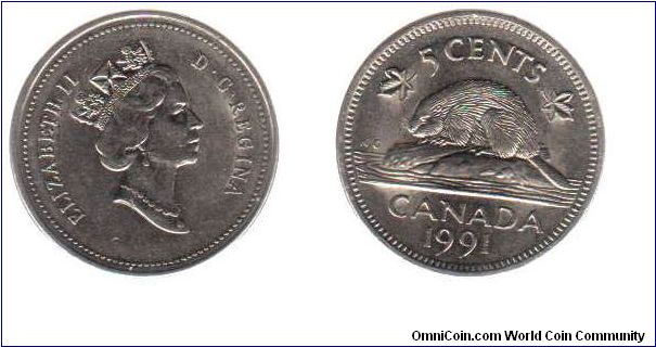 1991 5 cents
