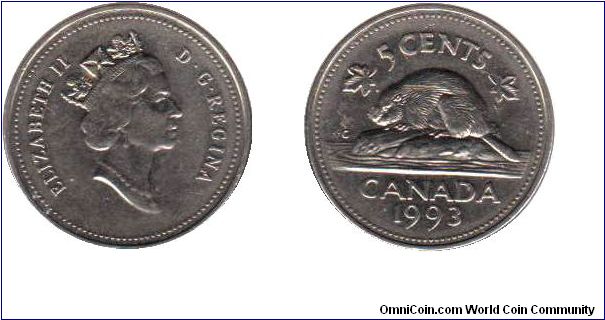 1993 5 cents