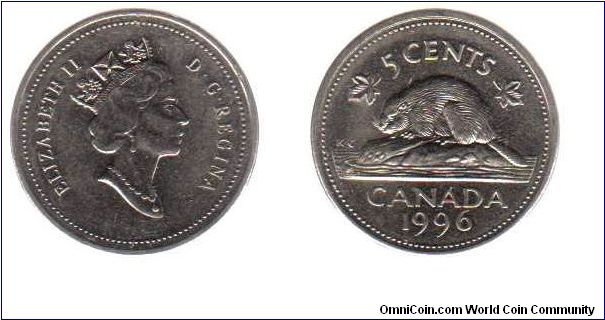 1996 5 cents