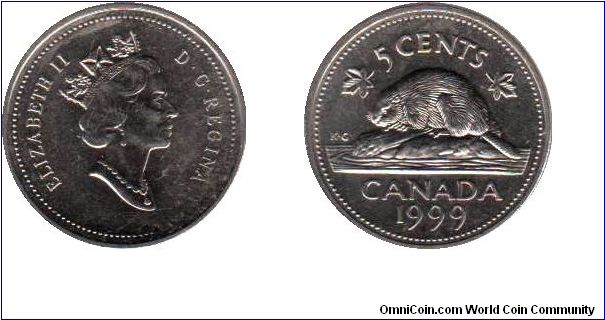 1999 5 cents