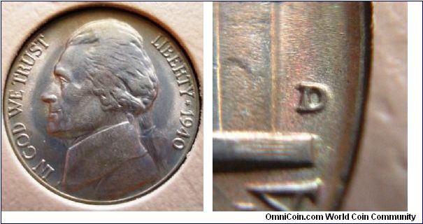 1940D Jefferson Nickel RPM#1 
CONECA Top 100