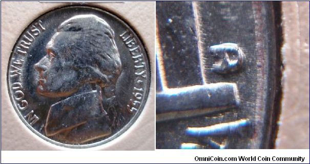 1955DJefferson Nickel D over S OMM#4