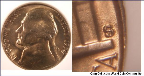 1954S Jefferson Nickel ANACS MS65 S/S (RPM#1 I Believe) CONECA Top 100