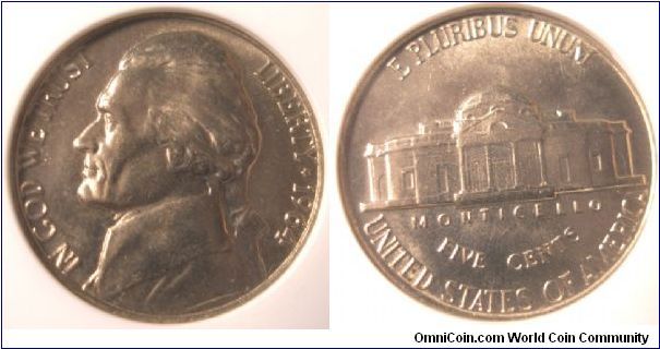 1964 Jefferson Nickel ANACS MS65 WDDO-024