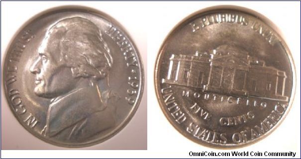 1939 Jefferson Nickel ANACS MS65 5 STEPS
