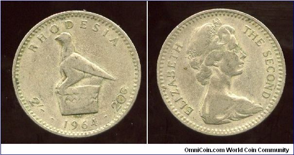 1964
2/-=20c
Bird sculptur
QEII