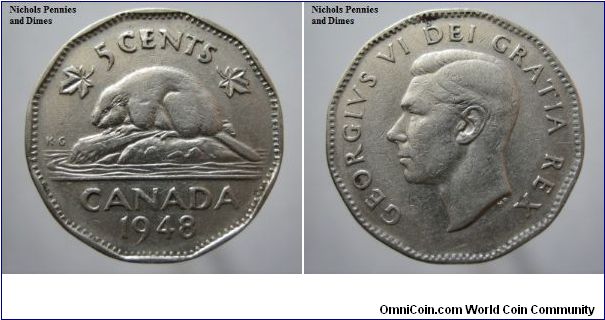5 cent Canada VF-20 1.25