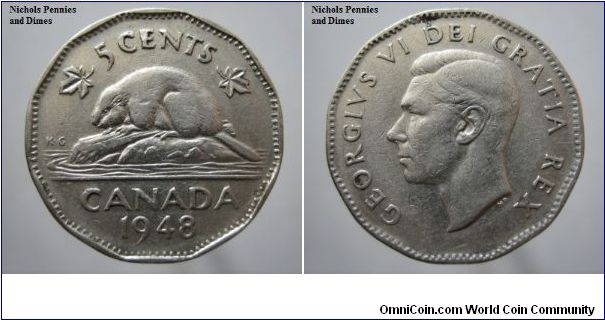 5 cent Canada VF-20 1.25