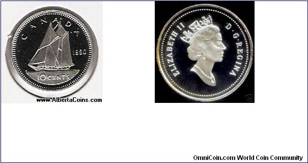 10 cent Canada AU-50 0.20