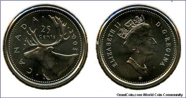 2003 
25 cents
Old Head
Caribou
QEII