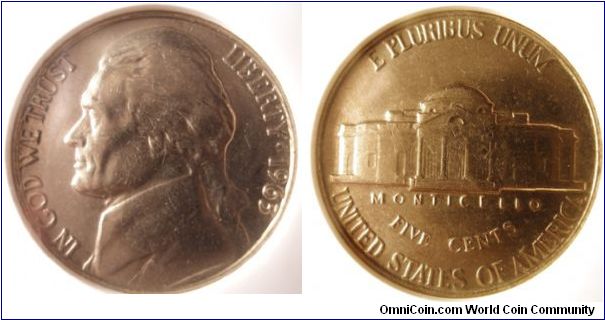 1963 Jefferson Nickel NGC MS65 5FS