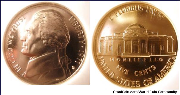 1971S Proof Jefferson Nickel NGC PF69 CAMEO