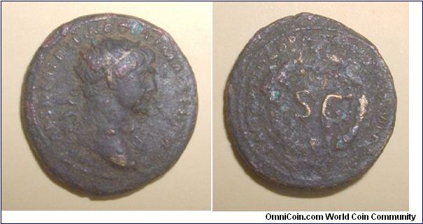 TRAJAN - Semis - Mint of Antiochia - IMP CAES NER TRAIANO OPTIMO AVG GERM, radiate draped bust right / DAC PARTHICO P M TR POT XX COS VI P P around SC within oak wreath. Mm 20,7 grs. 4,6