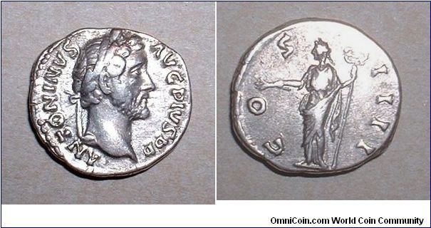 ANTONINUS PIUS - Denarius - 138/161 - ANTONINVS AVG PIVS PP, laureate head right / COS IIII, Felicitas standing left holding branch & caduceus. Mm. 18 grs 3,5