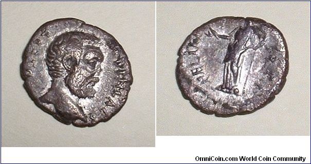 CLODIUS ALBINUS (as Caesar) - Denarius - D CLOD SEPT ALBIN CAES, bare head right / FELICITAS COS II, Felicitas standing, head left, holding caduceus and scepter. Mm 18,3 grs. 2,7