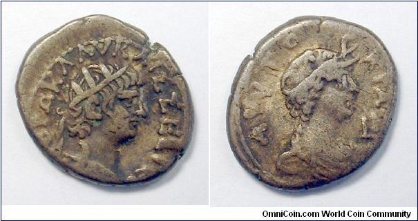 NERO - Alexandrian Coins - Nero Billon Tetradrachm of Alexandria. Year 12=65/6 AD. NERO KLAV KAIS SEB GER, radiate bust right, wearing aegis / AVTOKPA,L IB draped bust of Alexandria right in elephant skin headdress. Mm 26,9 grs 12,65