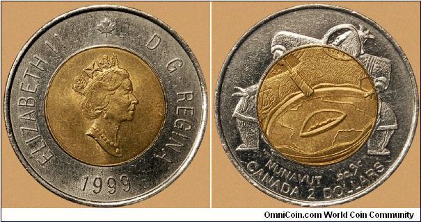 Canada, 2 dollars, 1999 Nunavut