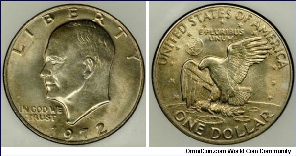 1972D Eisenhower Dollar NGC MS65
Purchased 11/28/2007