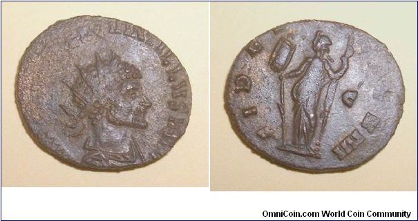 QUINTILLUS - Antoninianus - Rome mint - IMP C M AVR CL QVINTILLVS AVG, radiate & draped bust right / FIDES MILITVM, Fides standing left, holding standard & spear. Mm 20,5 grs 3,1