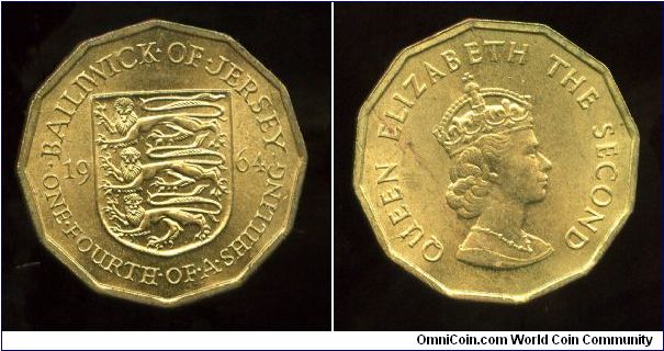1964
1/4 of a Shilling
Shield & coat of arms
Queen Elizabeth II
