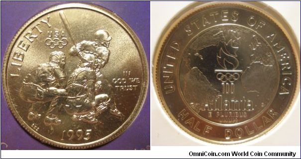 1995 Baseball Half Dollar