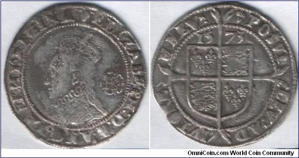 PCI7, Group 7, Hussulo, 1573 Queen Elizabeth Sixpence.
