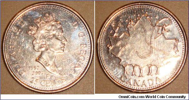 Canada, 25 cents, 2002 Canada Day Commemorative