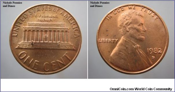 1 cent USA 1.00 MS-60 (red)