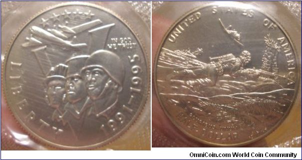 1991-1995 50th anniversary WWII 50c Half Dollar