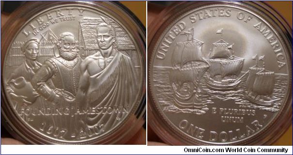2007 Jamestown Silver Dollar